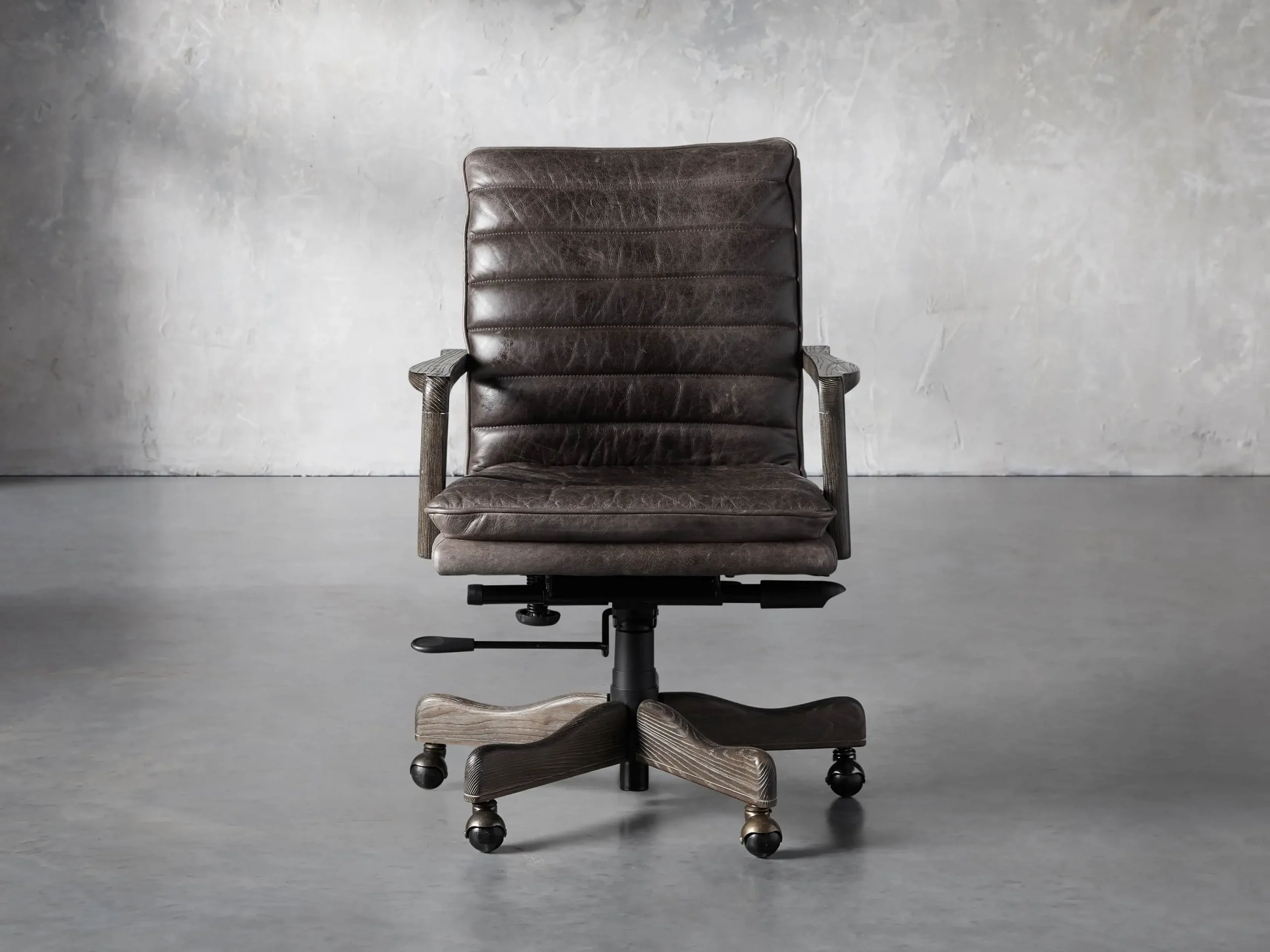 Cedrick Leather Desk Chair - Image 2
