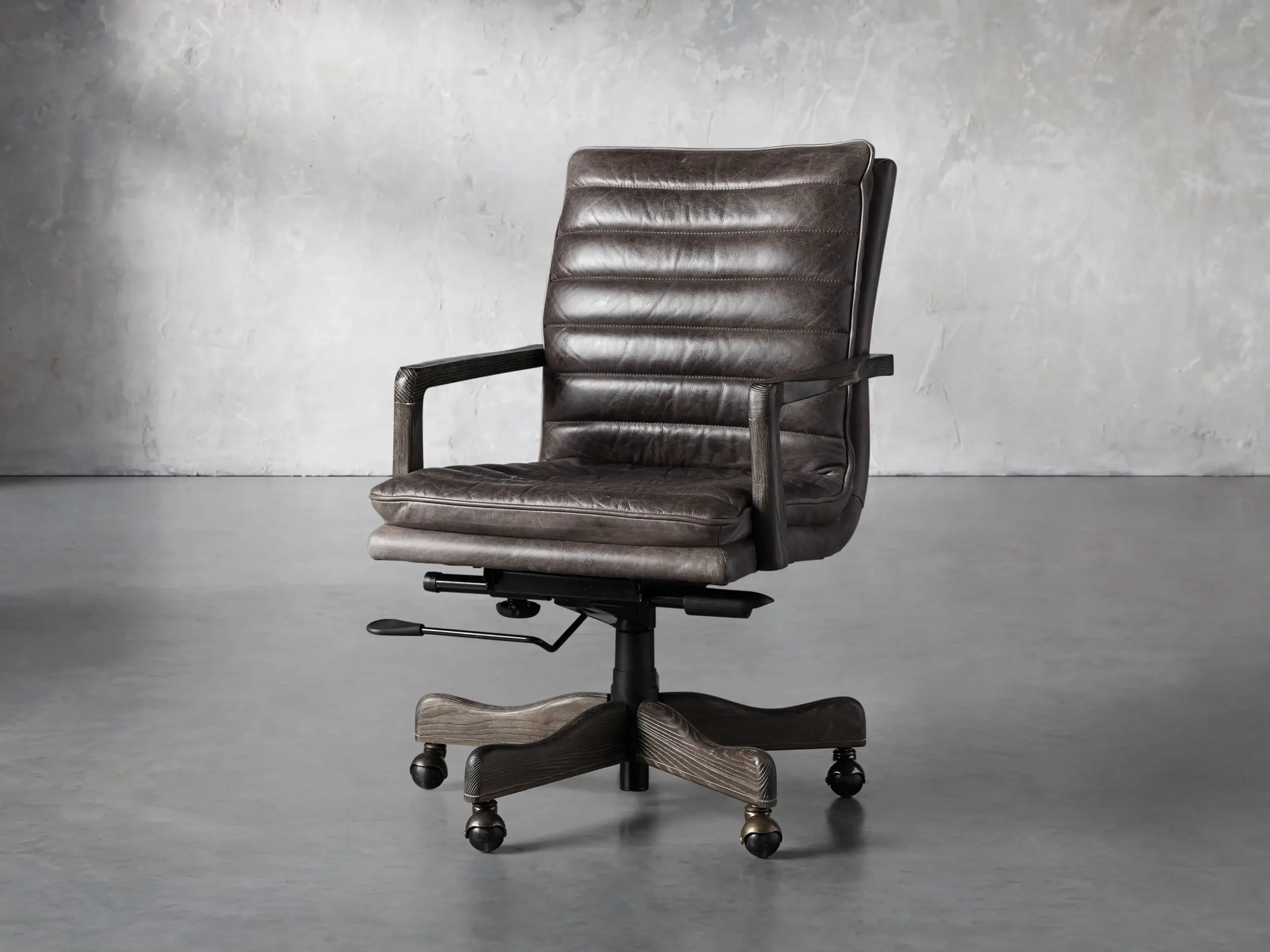 Cedrick Leather Desk Chair - Image 3
