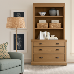 Aubrey Media Shelf with Cabinet (36")