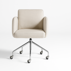 Jens Plush Ivory Office Chair