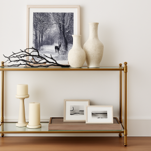 Everson Glass Console Table (58.5")