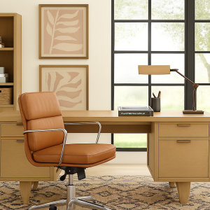 Nash Leather Swivel Desk Chair