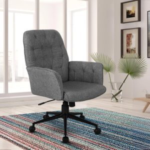 Techni Mobili Modern Tufted Office Chair with Arms